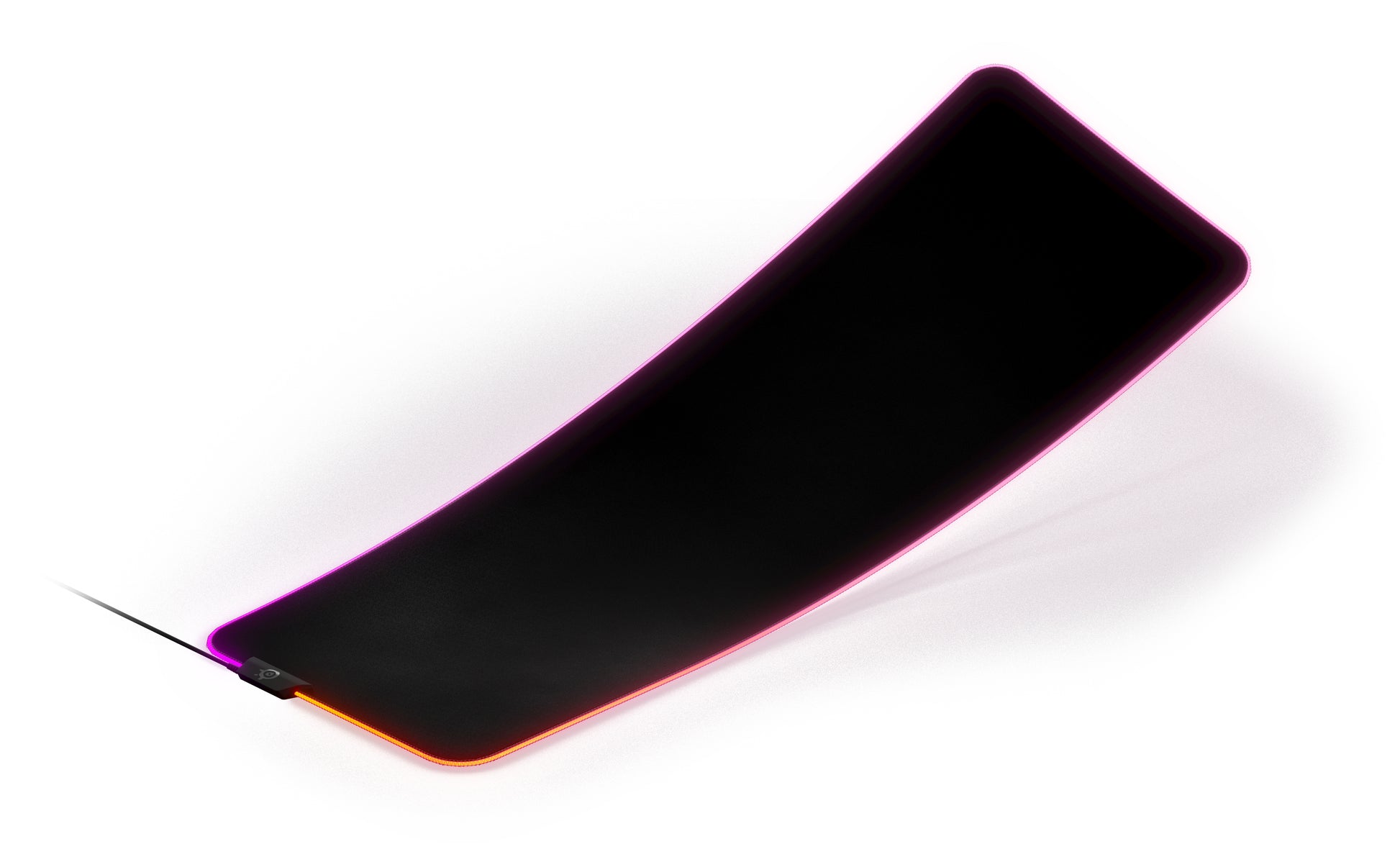 SteelSeries QcK Prism Cloth XL Gaming-Mauspad – RGB, gestickte Kanten, Anti-Rutsch-Basis, waschbar, schwarz