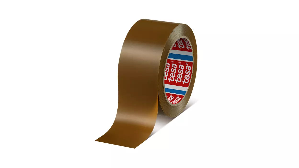 tesapack Premium – Verpackungsklebeband, PVC, braun, stark – 50 mm × 66 m – 1 Stück