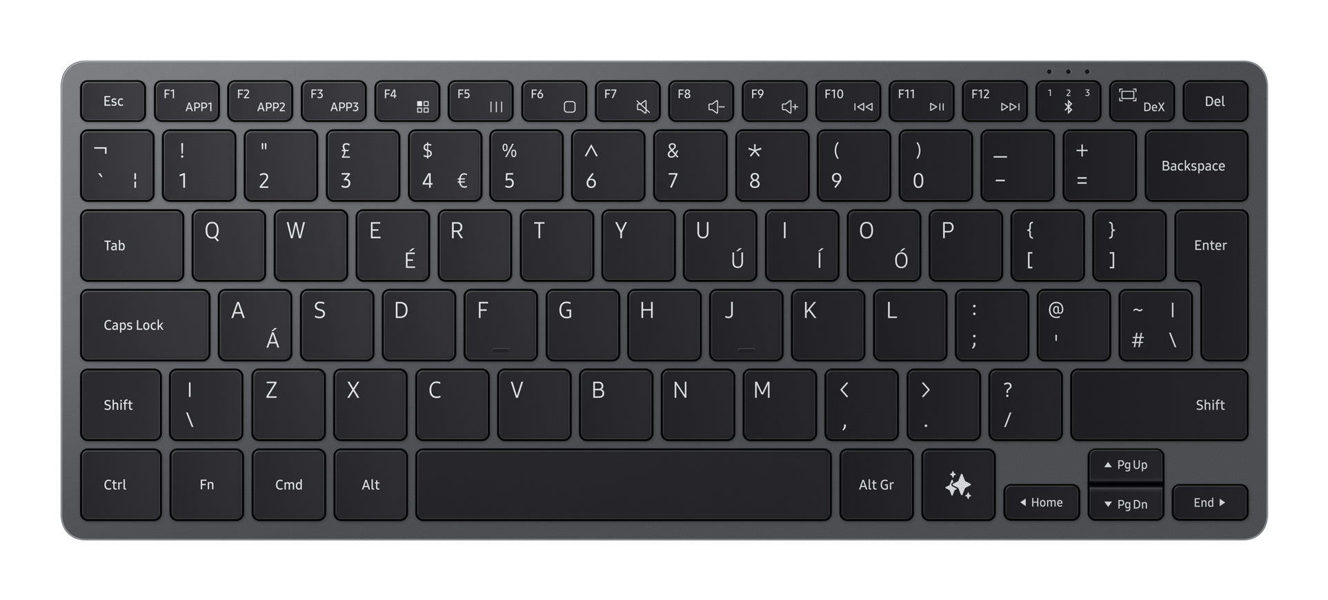 Samsung EJ-B7800 – Tastatur – Bluetooth 5.4 – QWERTZ (DE) – ohne Ziffernblock – grau