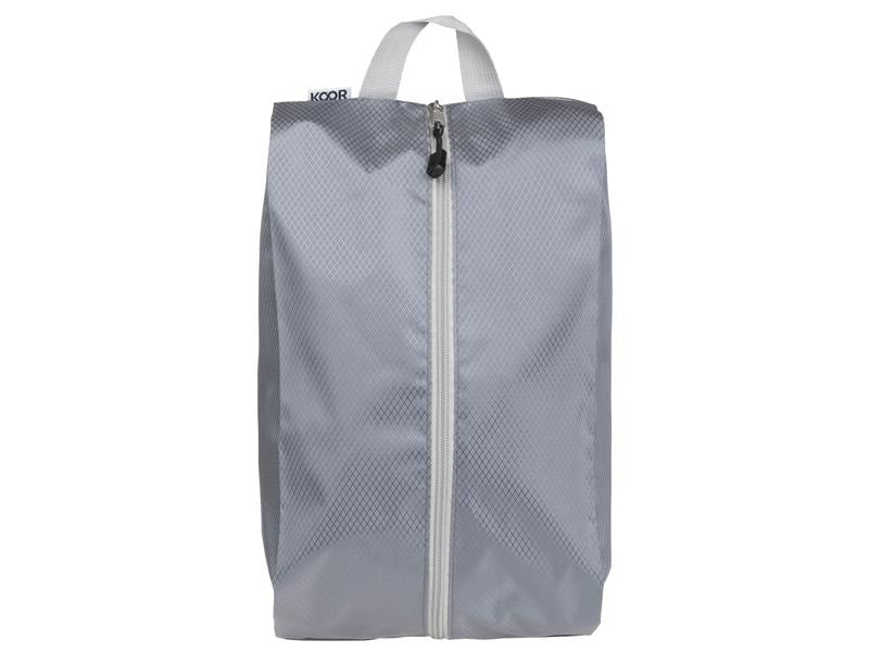 KOOR Schuhbeutel Traamp – mit Reissverschluss, mit Tragegriff – 42 × 2 × 24 cm – silbergrau, Polyester – 2 S