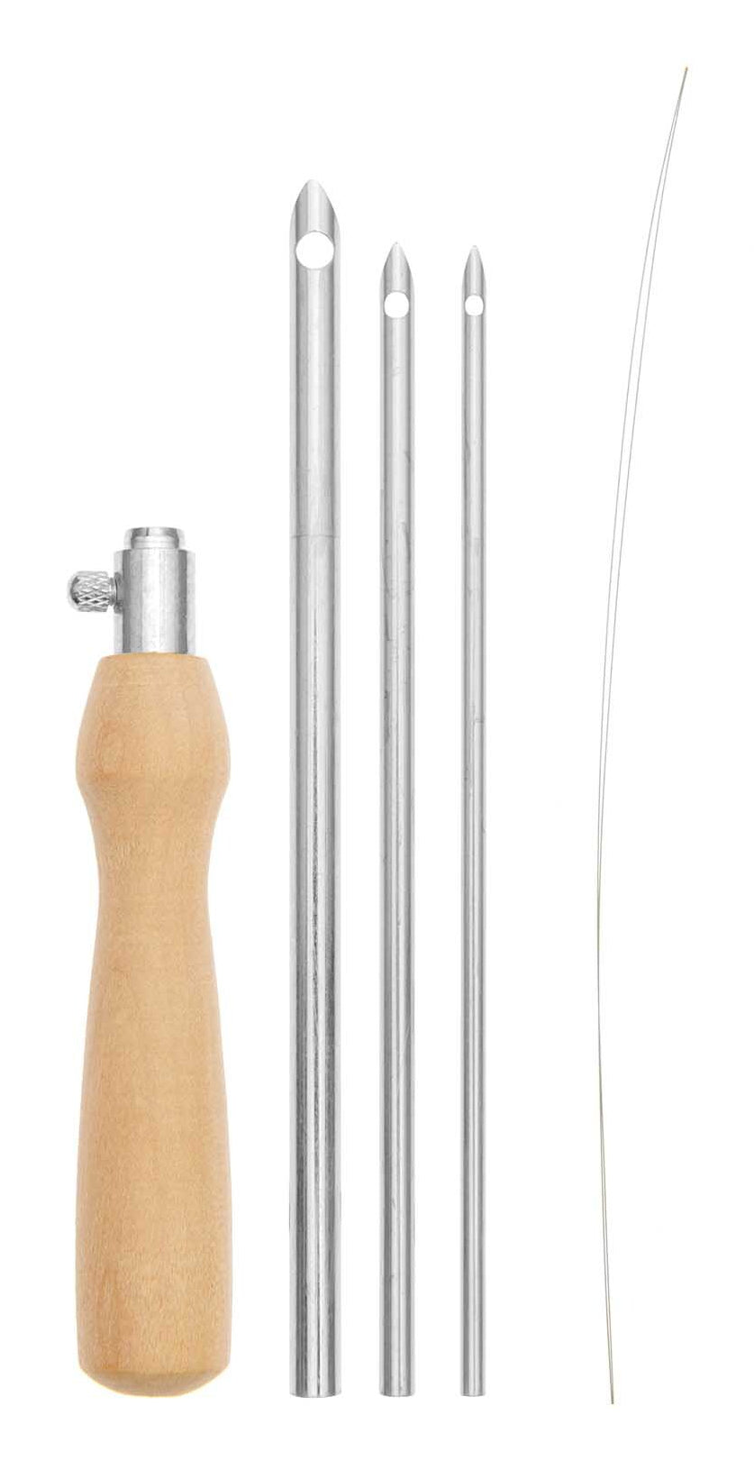 Rico Design Punch Needle-Set – 2/3/4,5 mm, 6-teilig, Holz, für Handnähen