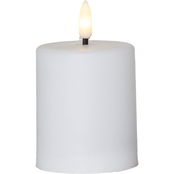 Star Trading LED-Teelicht Aussen Paula – 10 cm, 0,02 W, Warmweiss, Batteriebetrieb, Timer, Weiss