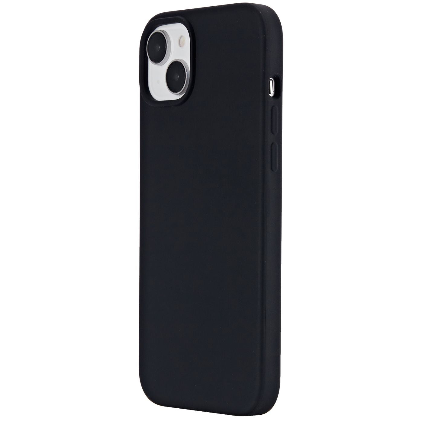 eSTUFF INFINITE (GRS) RIGA Backcover – für Apple iPhone 15 Plus, PC+Silikon+Mikrofaser, schwarz