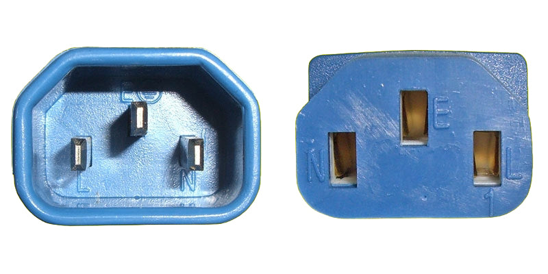 Diggelmann Netzkabel – IEC C14 zu IEC C13, 1,75 m, 10 A, Blau
