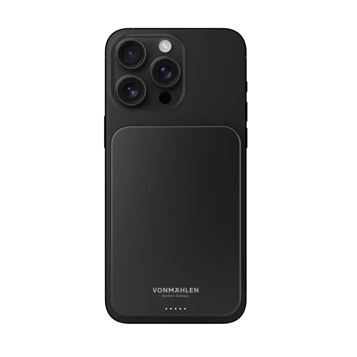 Vonmählen Powerbank 5000 mAh, 1× USB-C, kabelloses Laden, Schwarz
