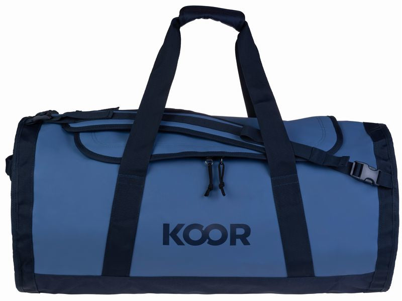 KOOR Sporttasche – 70 l, aus rPET, blau, 38,5 × 38,5 × 73 cm