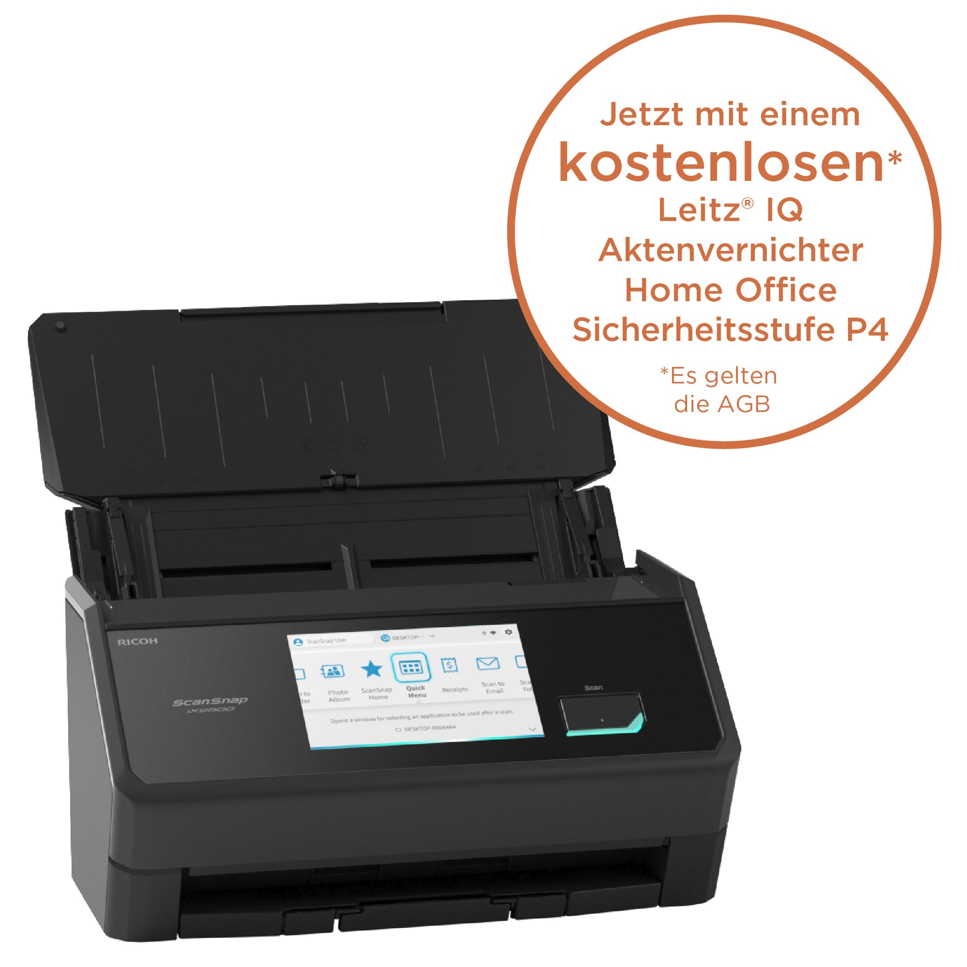 Ricoh Fujitsu ScanSnap iX2500 – Dokumentenscanner, A4