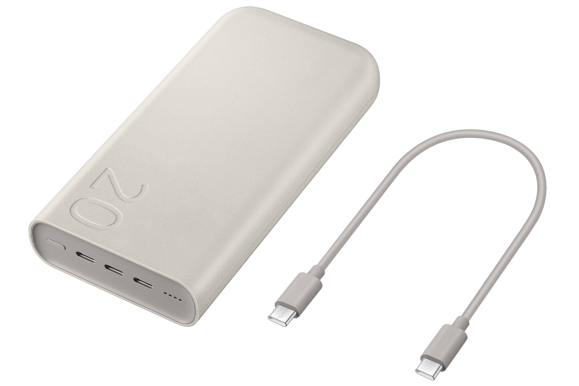 Samsung Powerbank 20000 mAh, PD 45 W, 3× USB-C, Beige