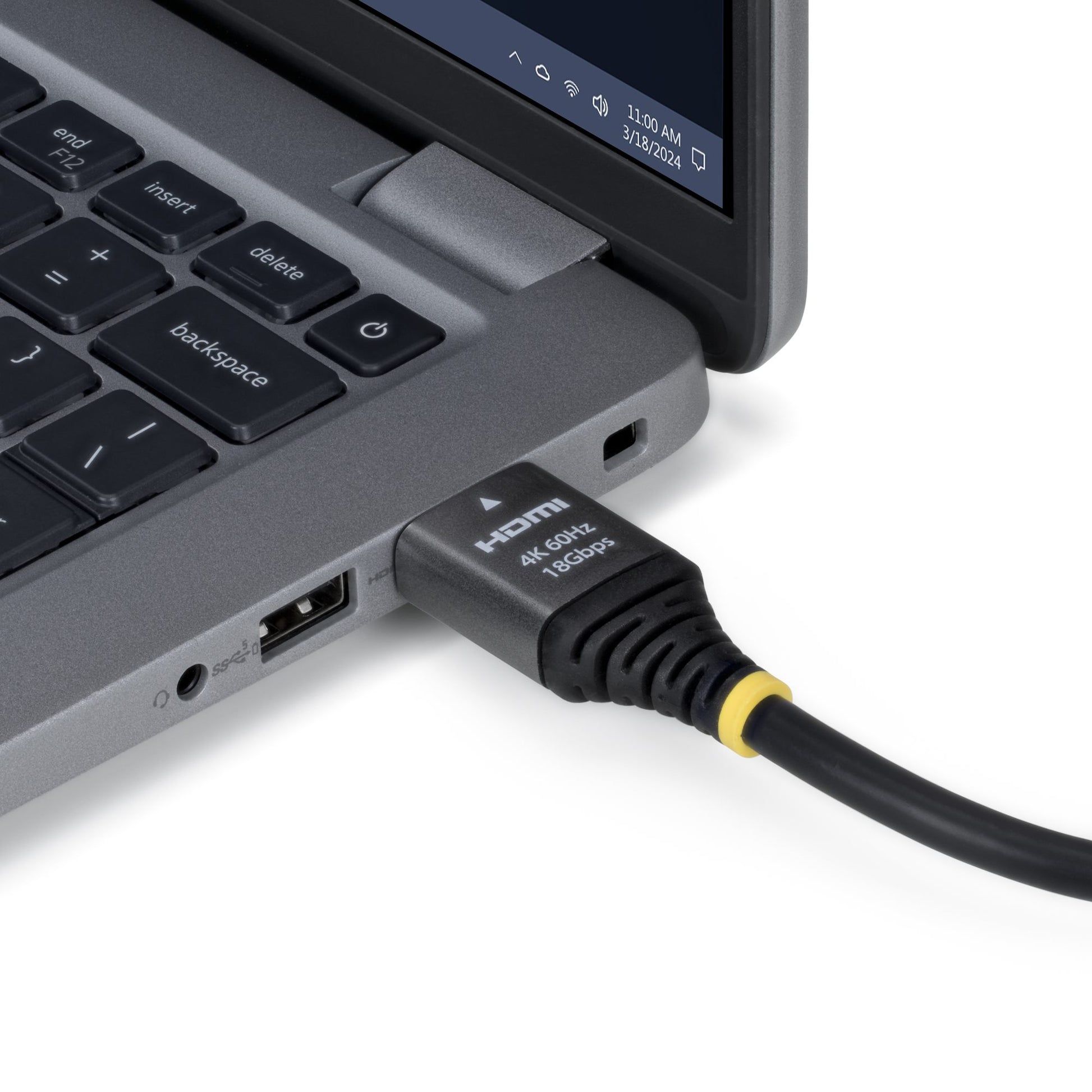 StarTech.com HDMI Kabel HDMI 2.0 4K 60 Hz – 1,5 m – HDR, ARC – Schwarz/Silber