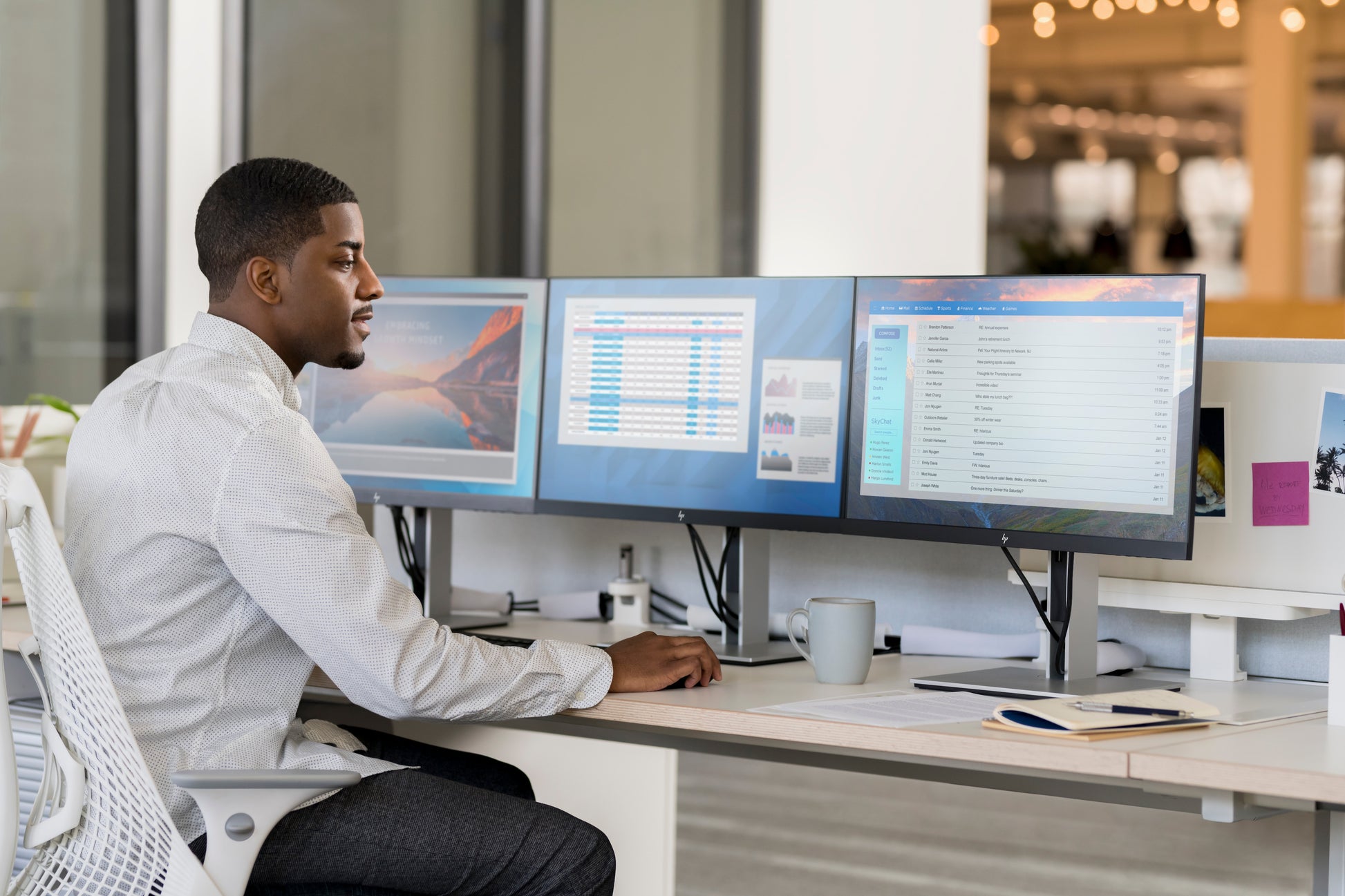 HP E24 G4 – Monitor, 23,8" 1920 × 1080 (Full HD), IPS, 60 Hz, 250 cd/m², VESA 100 × 100, Schwarz