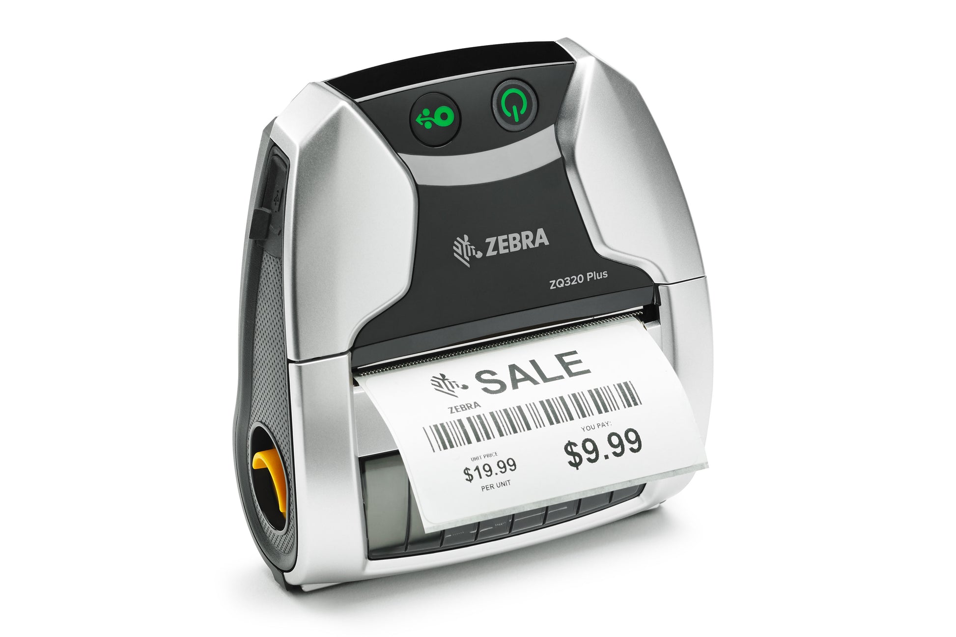 Zebra ZQ320 Plus – Etikettendrucker, Thermodirekt, USB, WLAN, Bluetooth, 203 × 203 dpi, für Etiketten bis 80 m