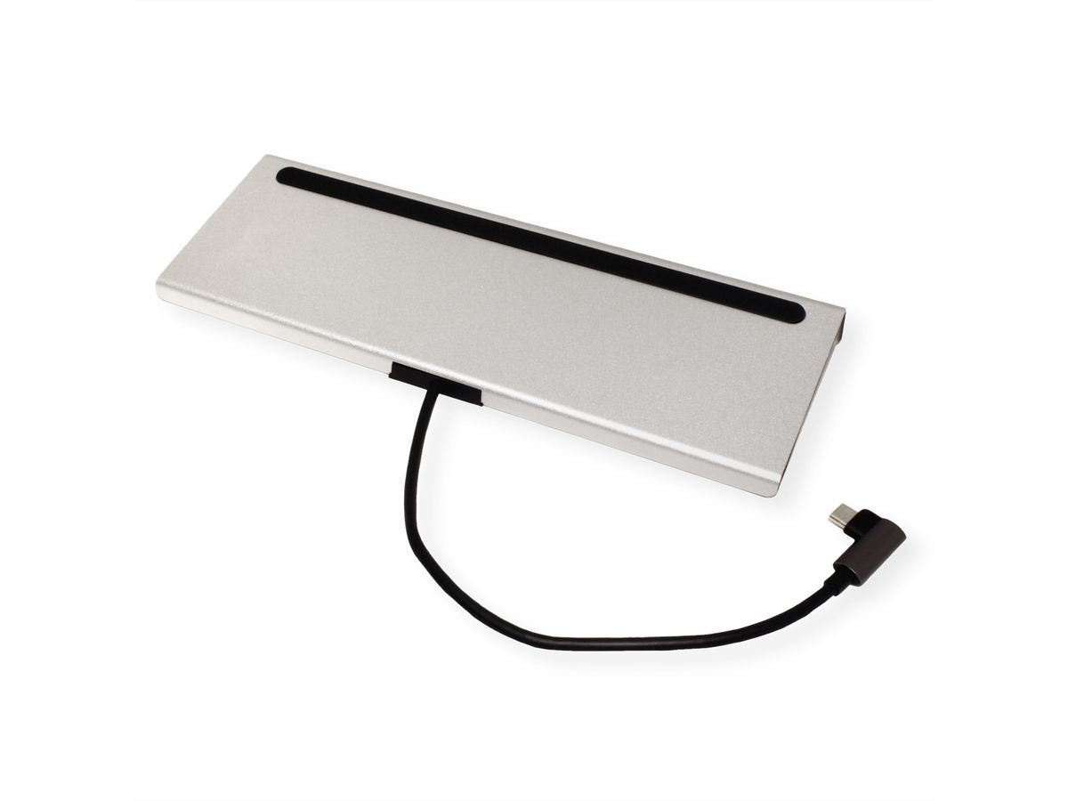 VALUE Dockingstation – USB-C, DP/HDMI/VGA, 3× USB-A, GbE, SD/microSD, 3,5 mm Audio, für Windows/Mac