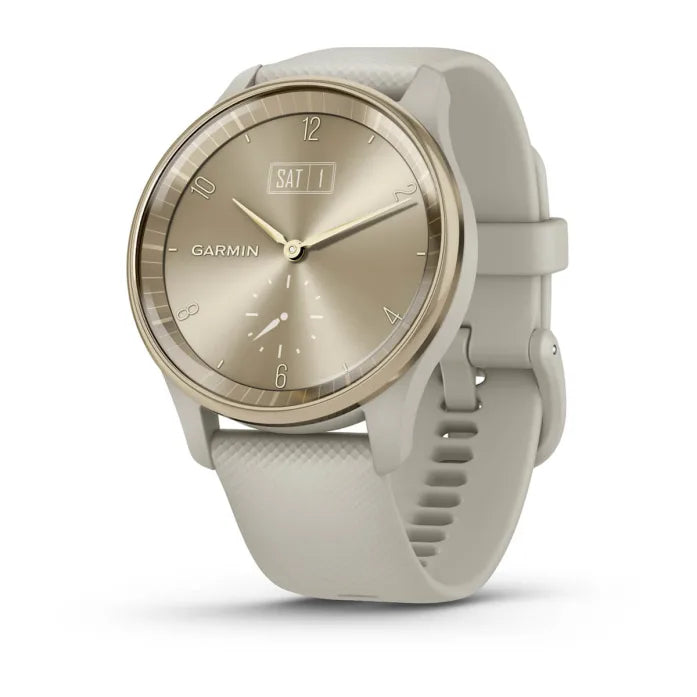 Garmin vivomove Trend – Smartwatch – 40,4 mm, GPS, LCD, 5 ATM, Grau/Weiss, Silikon