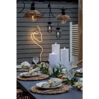 Star Trading LED-Kerze – 27,5 × 10 × 10 cm – Batteriebetrieb, IP44, Warmweiss