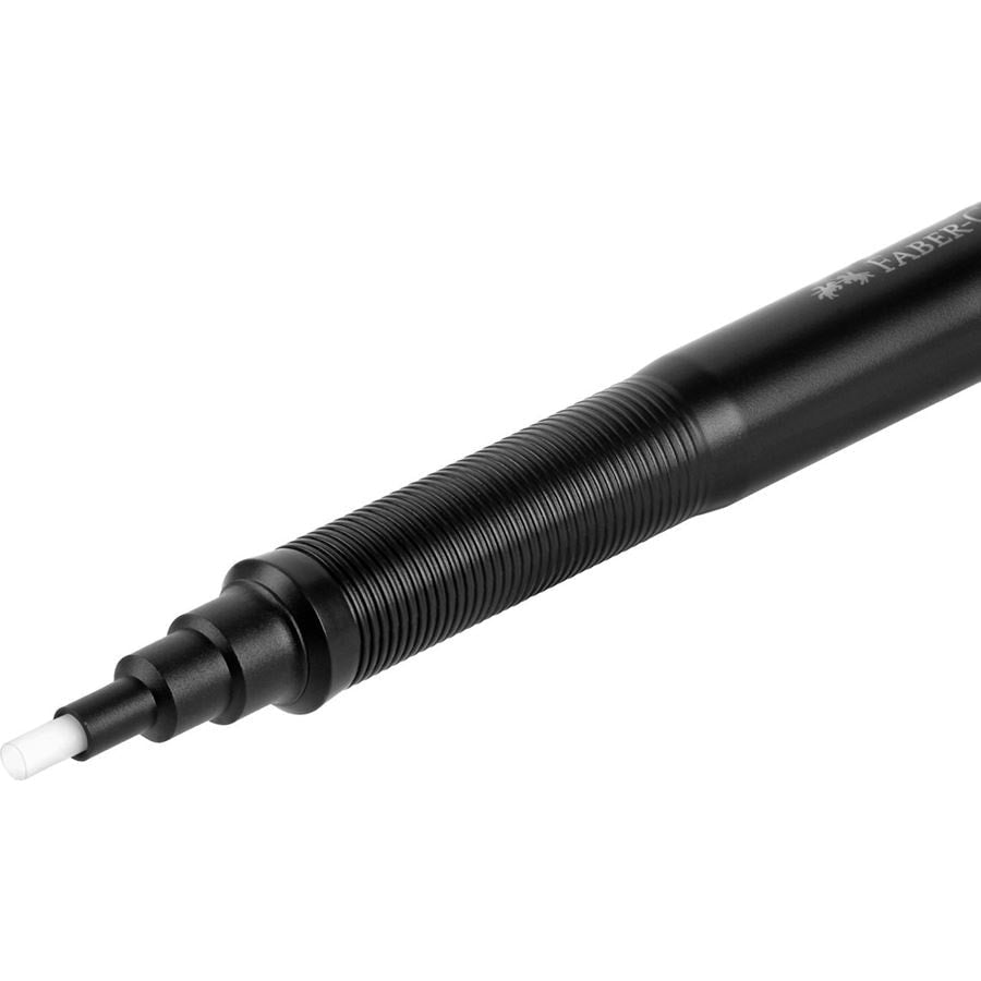 Faber-Castell Radierstift Precision 185610 – für Blei- & Farbstifte, nachfüllbar, schwarz, 1 Stk.