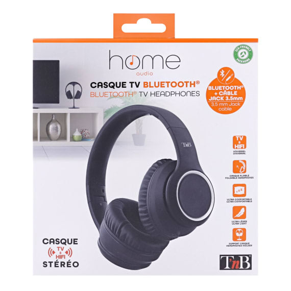 T'nB CBTHOME On-Ear Kopfhörer – Stereo, Kabel + BT, Schwarz, BT 5.0