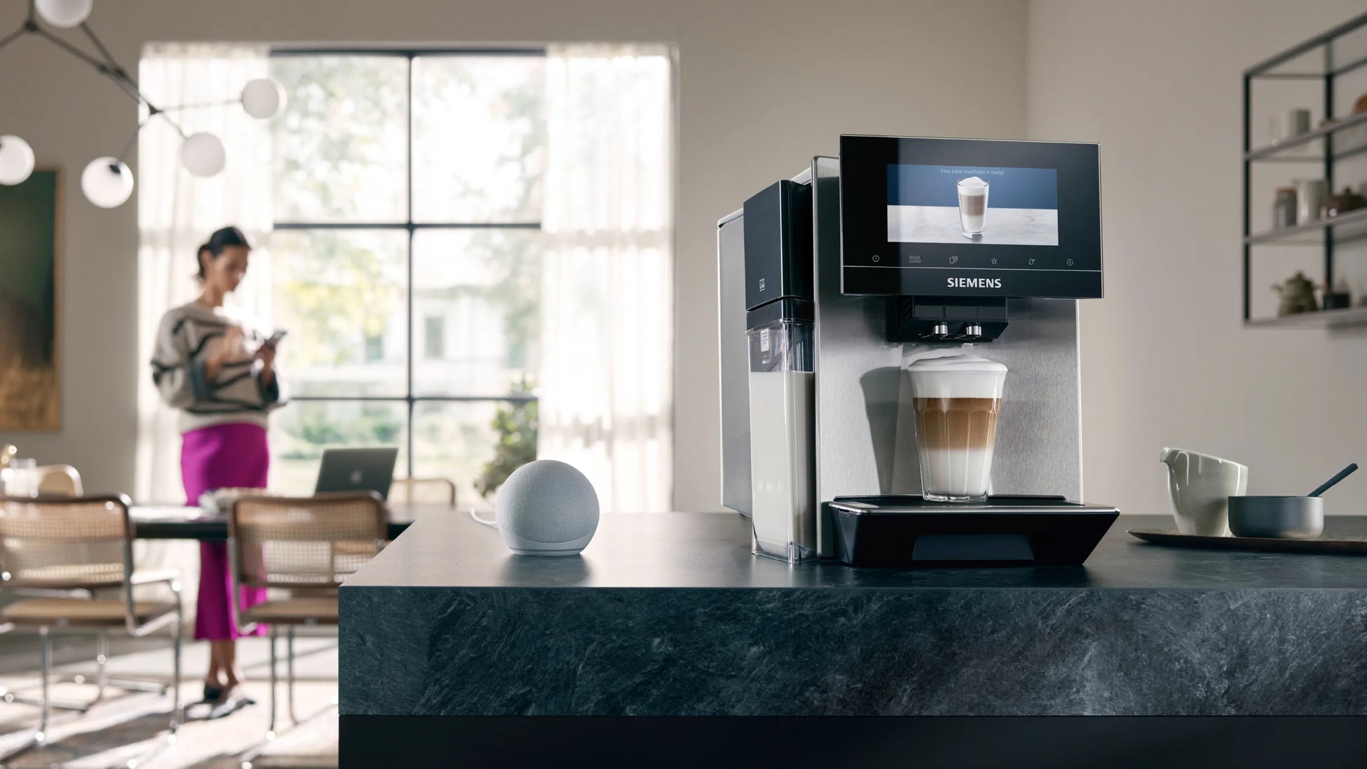 Siemens EQ900 TQ903DZ3 Kaffeevollautomat – 19 bar, 2,3 l, 410 g, Keramik-Mahlwerk, Edelstahl
