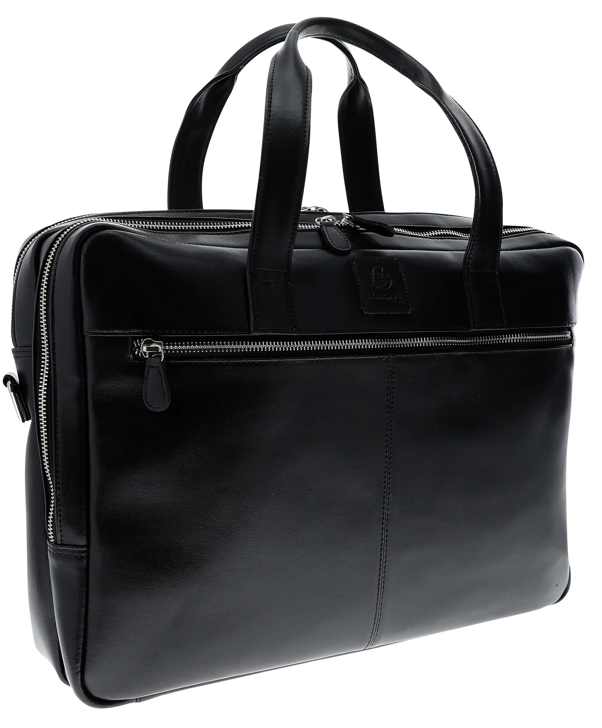 Exacompta Notebook-Tasche für Notebooks bis 15,6" – Leder, wasserabweisend – Schwarz