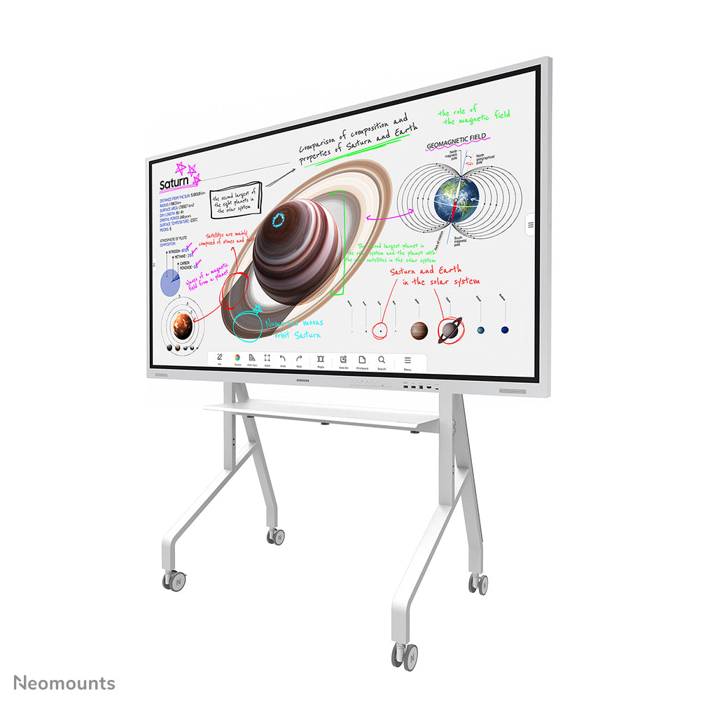 Neomounts Display-Trolley FL50-525WH1 – für 55–86", VESA 100×100–900×600, abschliessbar