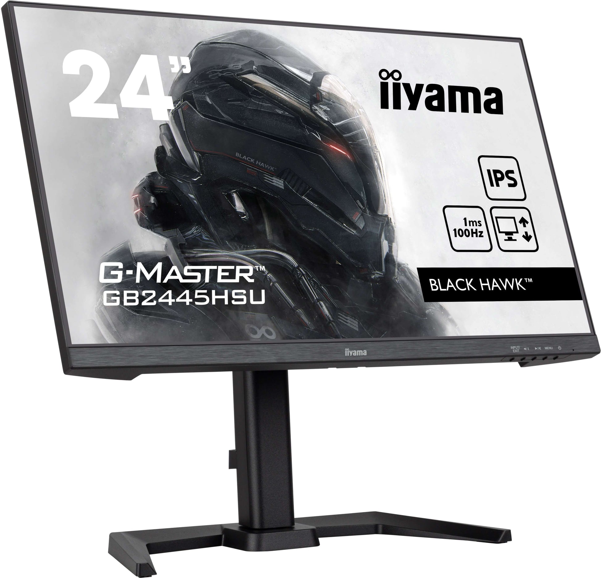 iiyama G-Master – Monitor, 23,8" 1920 × 1080 (Full HD), IPS, 100 Hz, 300 cd/m², Höhenverstellbar (HAS)