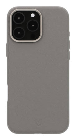 Valenta Backcover Style – für Apple iPhone 16 Pro Max – grau – Kunstleder
