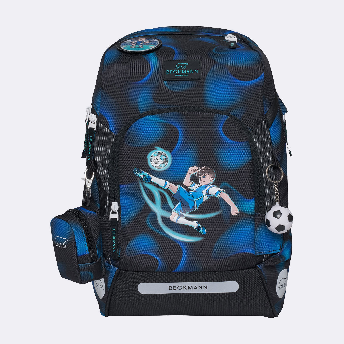 Beckmann Schulrucksack Active Air Flx – 6-teilig – Magic League – 26,0×39,0×22,0 cm – Recycelte Materialien