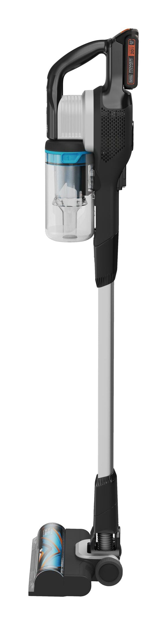 Black & Decker Akku-Stielsauger – BHFEB520D1, Schwarz/Transparent/Weiss, 2-in-1