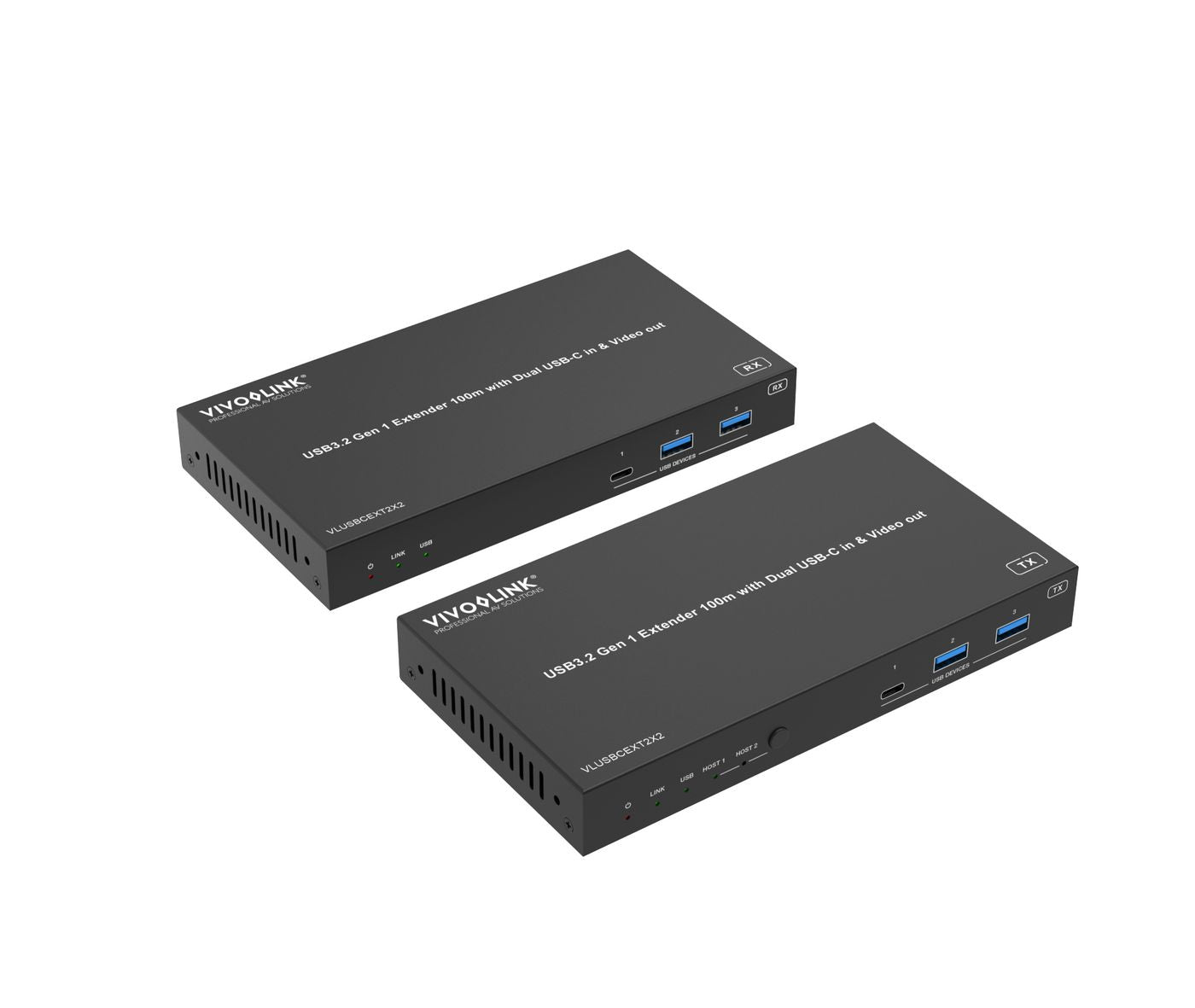 Vivolink USB 3.2 Gen 1 Extender, bis zu 100 m, USB-C/Video