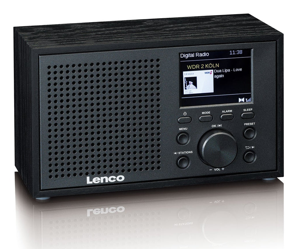 Lenco DAR-017BK – DAB+/UKW-Tischradio, Bluetooth – Schwarz