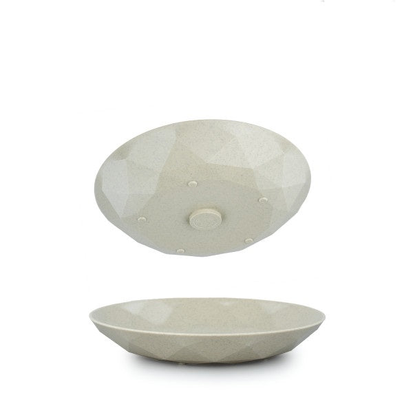 Silwy Frühstücksteller S0TE-1407-2-S – 2er Set, Ø 24 cm, H 3,7 cm, Kunststoff, Beige, stapelbar