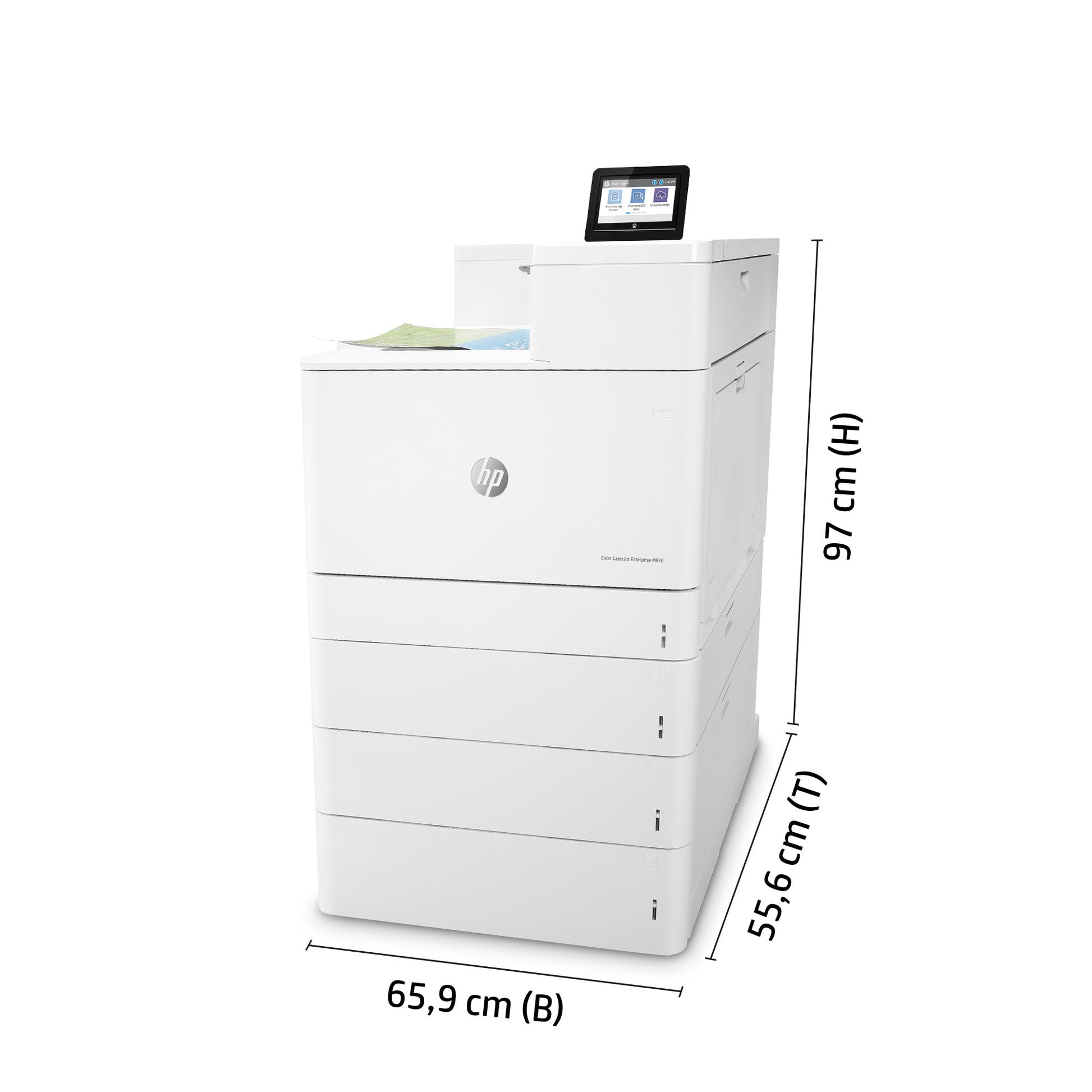 HP Color LaserJet Enterprise M856dn – A3, Duplex, 56 Seiten/Min., 1200 × 1200 dpi, WLAN/LAN/USB