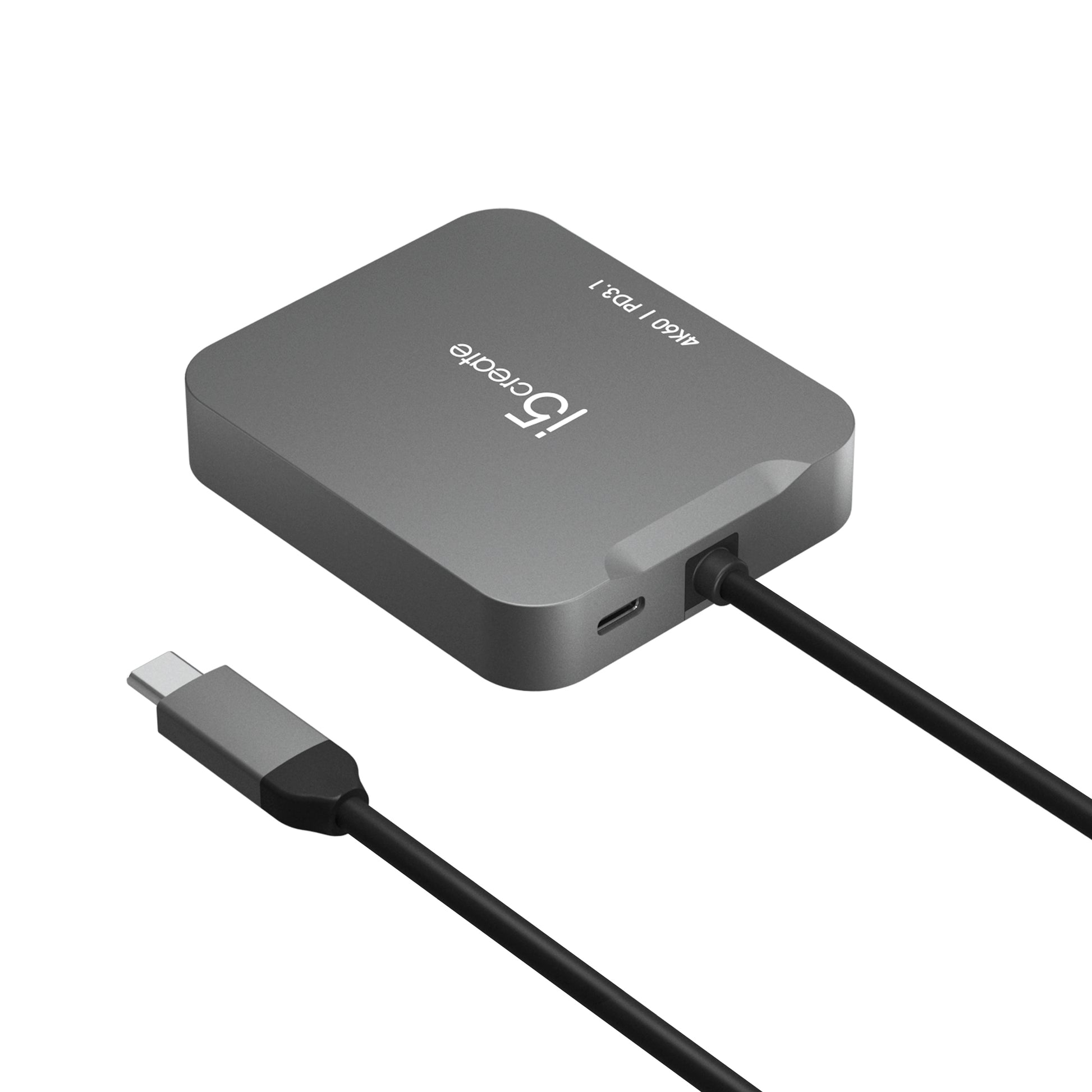 j5create JCD3191-N Multiport-Adapter – USB-C, 1× HDMI, 2× USB-A, 140 W PD, GbE, für Windows/Mac