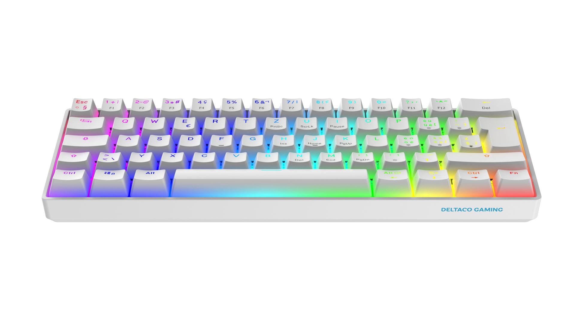 Deltaco Gaming GAM-175-W – Tastatur – Mechanisch – Verkabelt, USB-A – QWERTZ (CH) – Ohne Ziffernblock