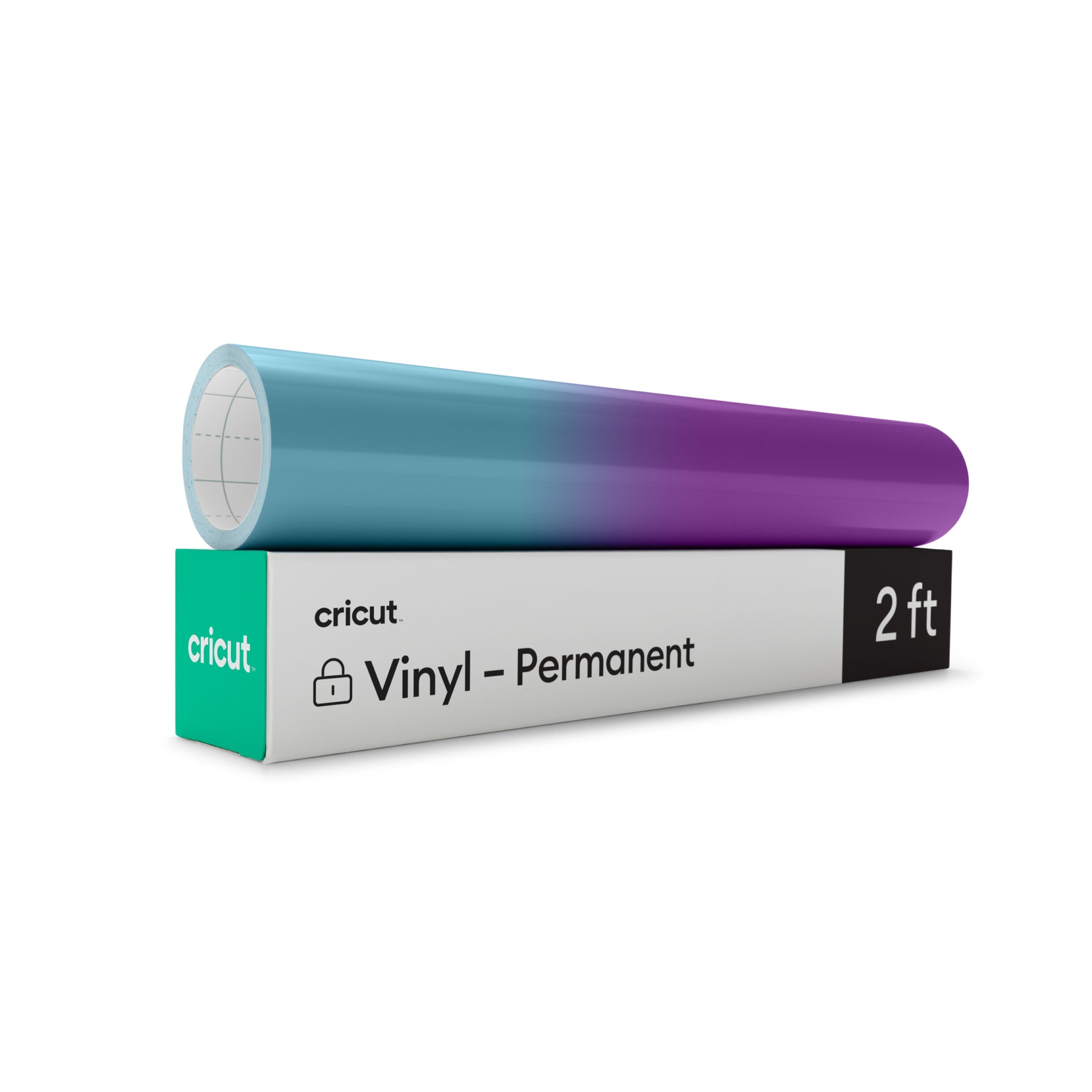 Cricut Glänzende Vinylfolie, selbstklebend – türkis/violett – 30 × 60 cm – für Cricut Schneideplotter