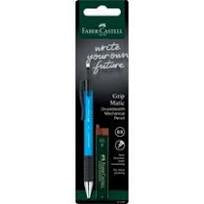Faber-Castell Grip Matic Druckbleistift – 0,5 mm, blau, Set inkl. 12 Minen