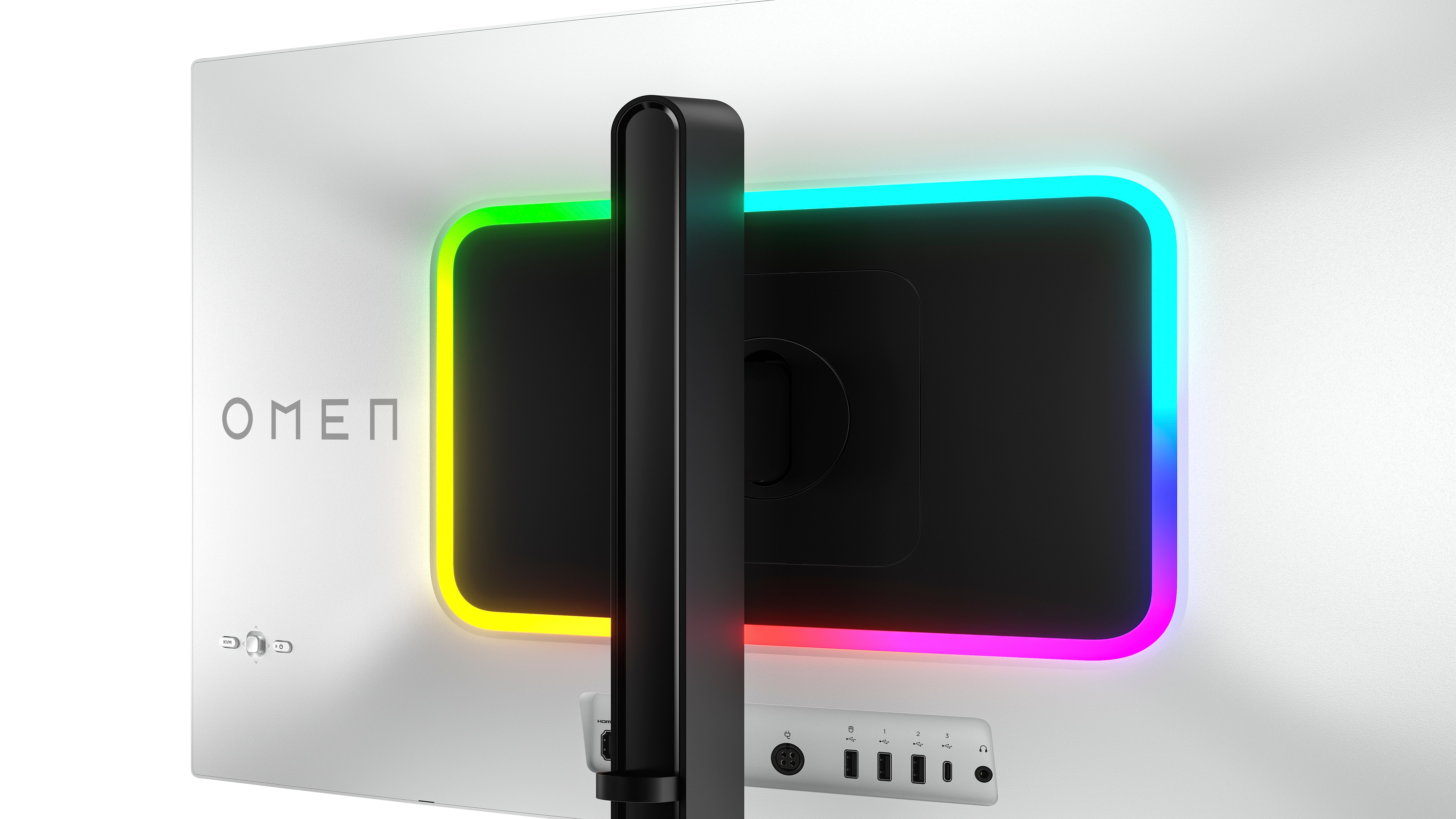 HP OMEN Transcend 32 – Monitor, 31,5", OLED, 240 Hz, 250 cd/m², KVM, USB-C, VESA 100 × 100, Weiss