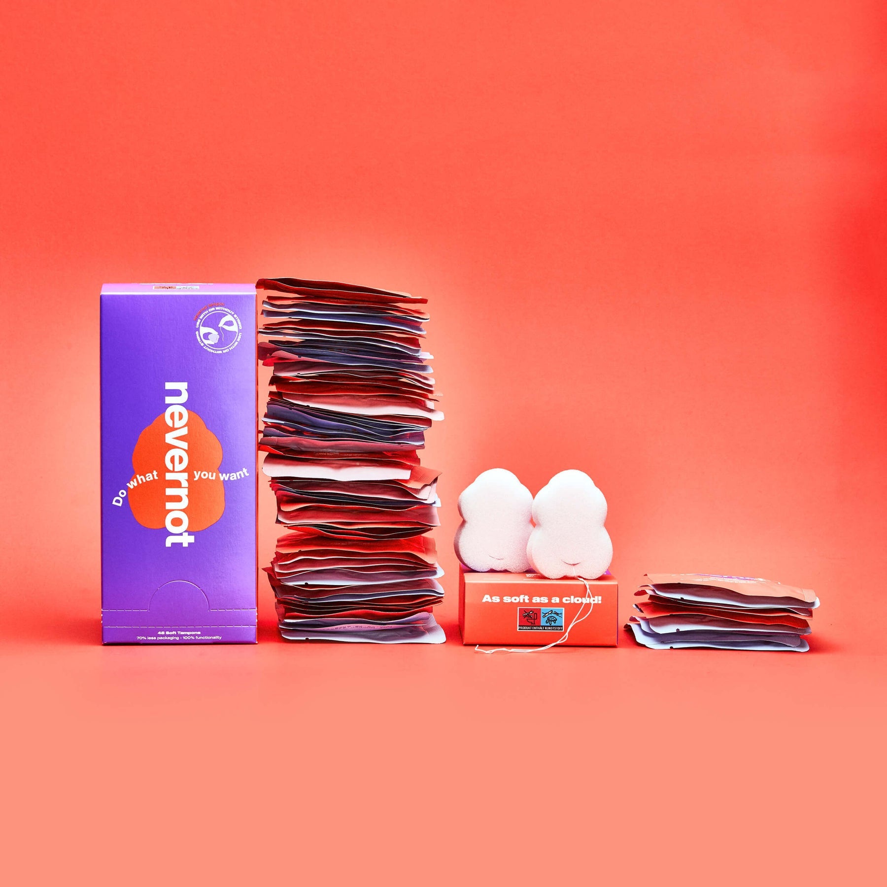 Nevernot Soft-Tampon 2.0 – 48 Stk, mit Applikator, Saugstärke Normal