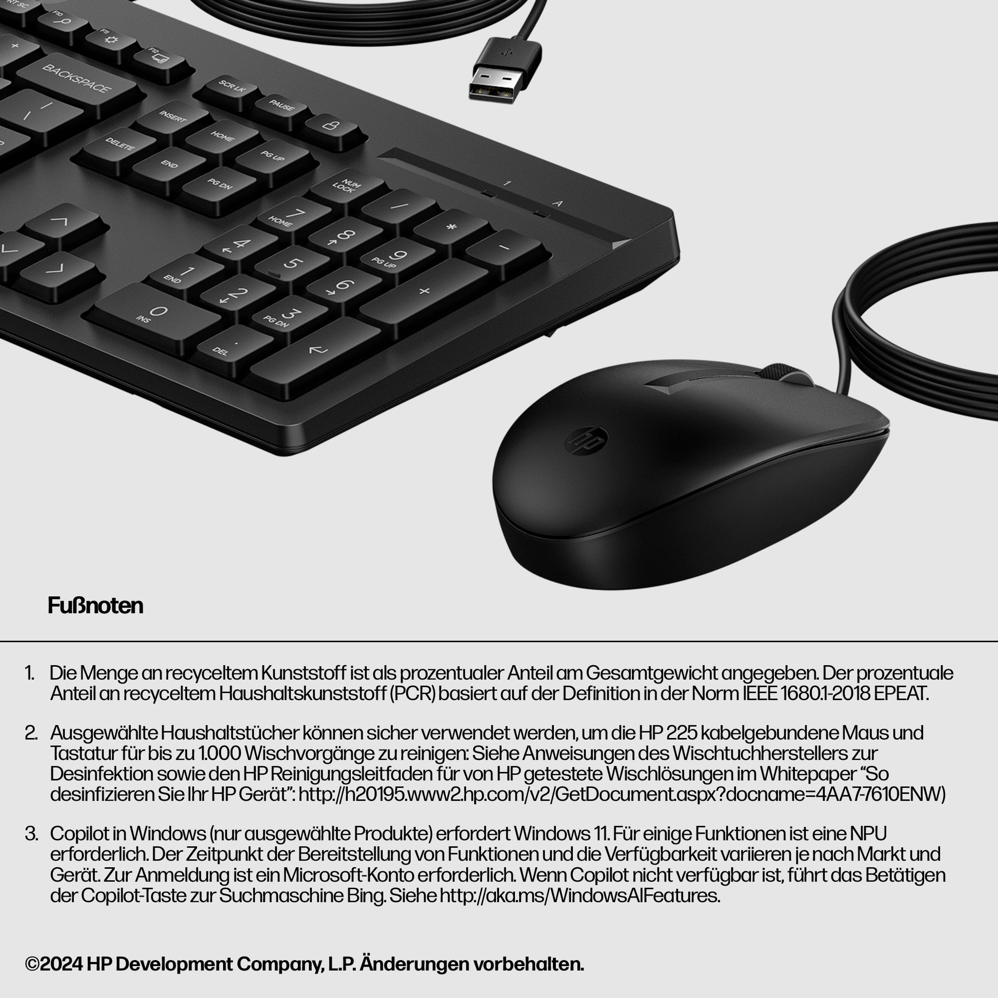 HP 225 G2 – Tastatur, kabelgebunden