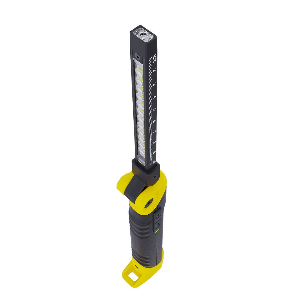 NORDRIDE Arbeitsleuchte Line Flex – 650 lm, Akku, IP65, Magnet, faltbar – Schwarz