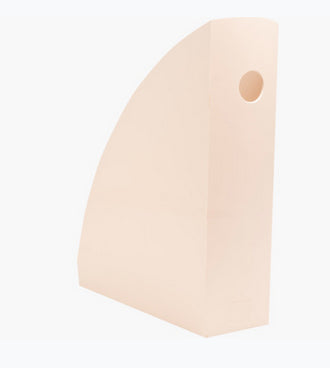 Exacompta Skandi Mag Cube Stehsammler – für A4+, beige, Kunststoff, B 266 × H 305 × T 82 mm