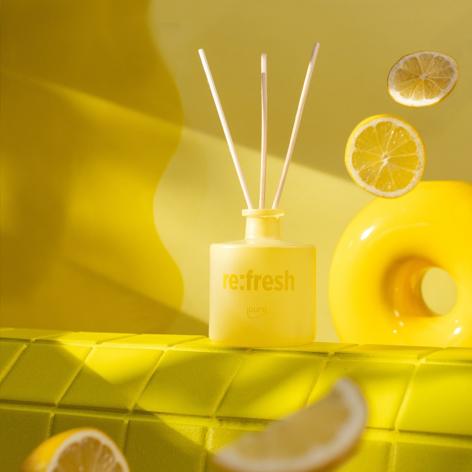 ipuro Duftstäbchen re:fresh Zitrone, Gelb – 100 ml