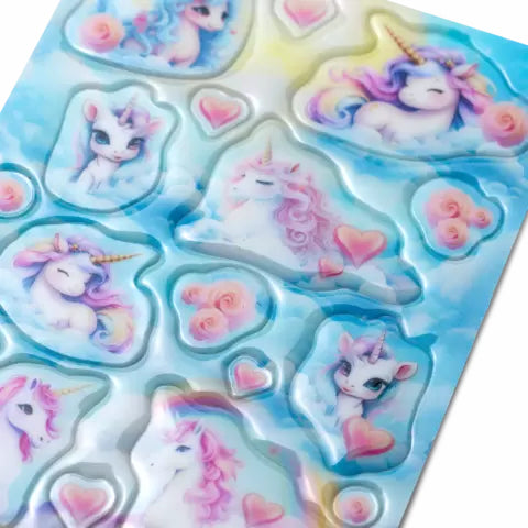 HERMA Schmucketiketten – Happy Unicorns – 17 Stück – permanent – mehrfarbig