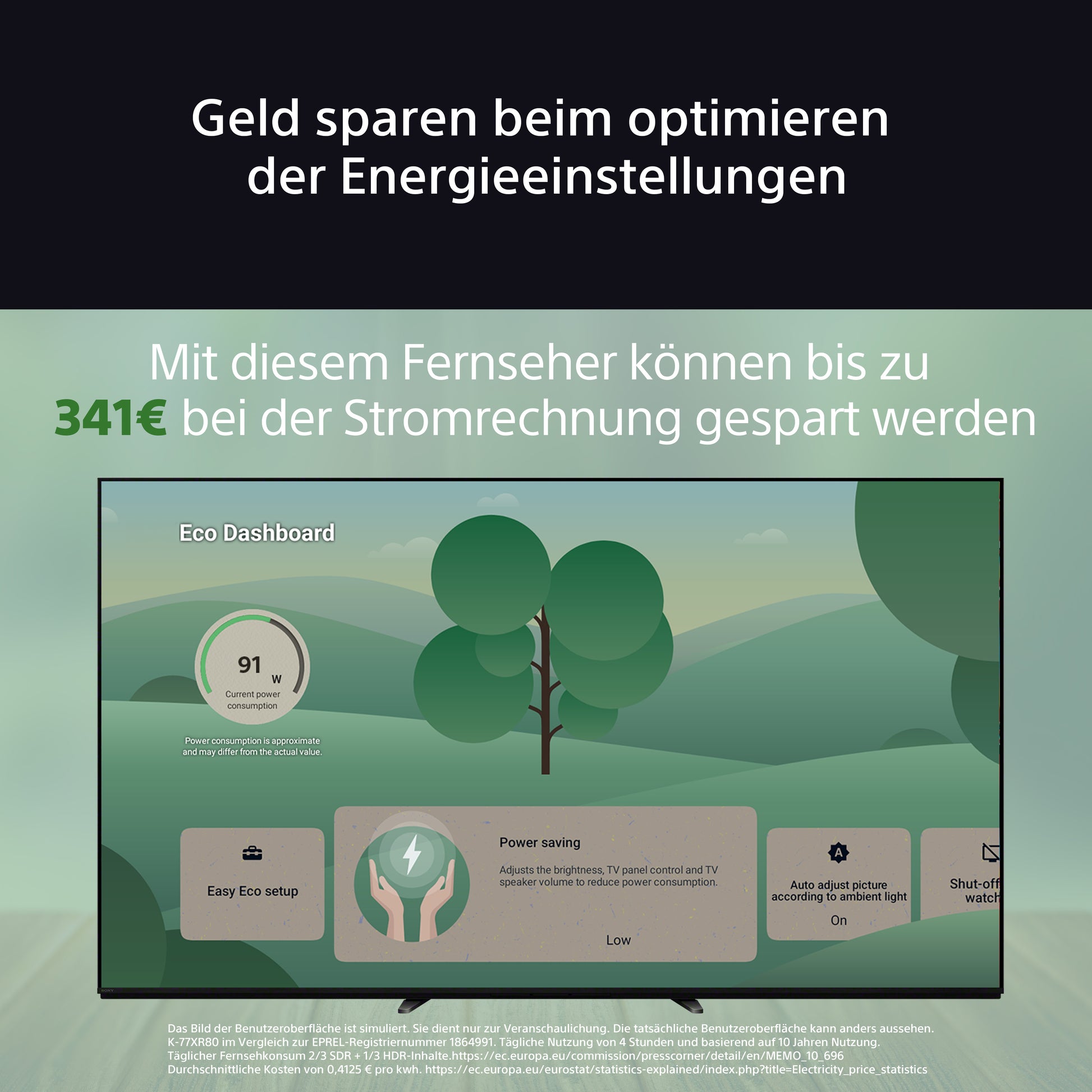 Sony FWD-77XR80 – 77 Zoll OLED 4K, Schwarz
