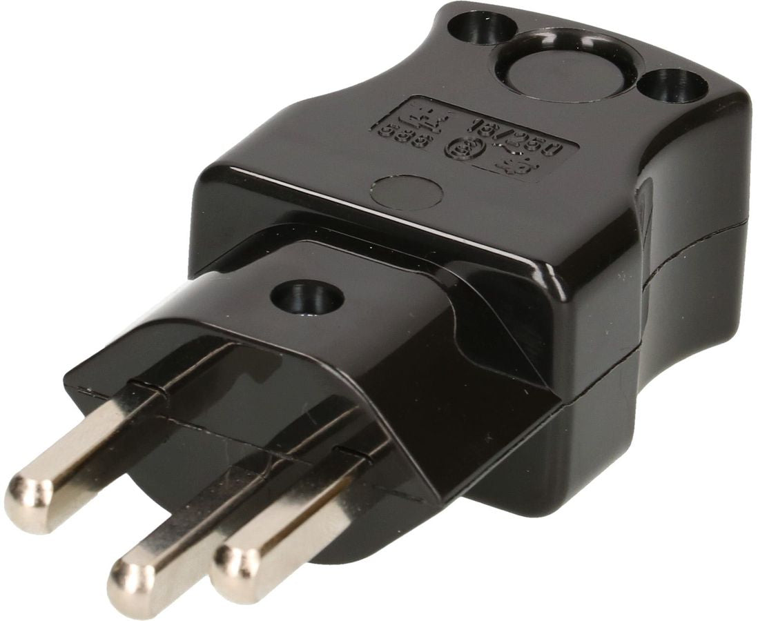 Max Hauri AG Max Hauri Montagestecker T23, 16 A 230 V, Schraubklemme, 36×77×24 mm – schwarz