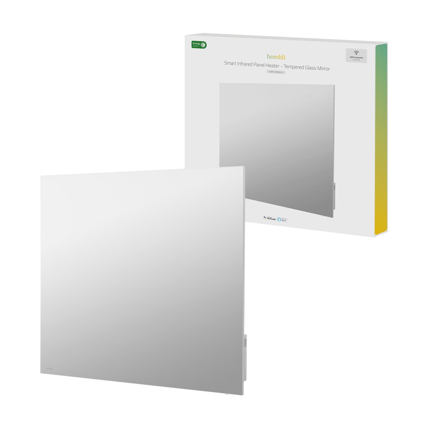 Hombli Infrarot-Heizer HBHP-0313 – 400 W, Karbonfaser-Heizelement, WLAN, Google Assistant, IP24