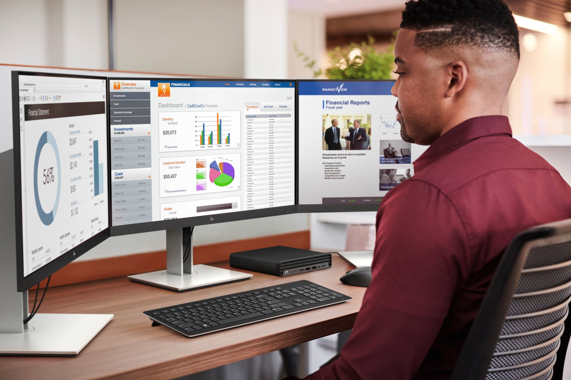 HP E24 G4 – Monitor, 23,8" 1920 × 1080 (Full HD), IPS, 60 Hz, 250 cd/m², VESA 100 × 100, Schwarz