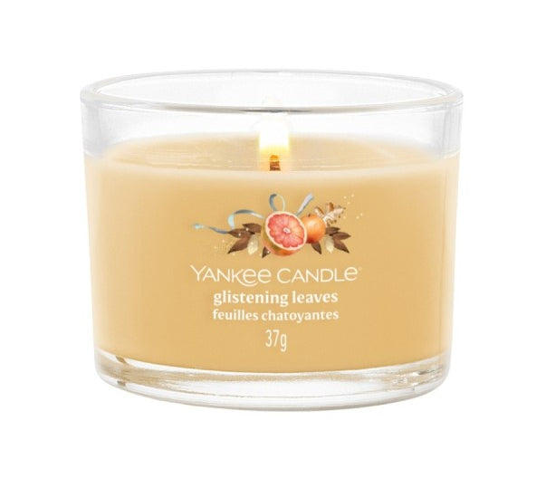 Yankee Candle Glistening Leaves – Duftkerze, Votivkerze im Glas, 10 h