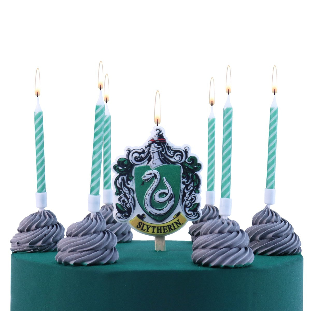 PME Geburtstagskerzen Harry Potter Slytherin – Grün/Weiss – 7 cm – Kunststoff – 7 Stk