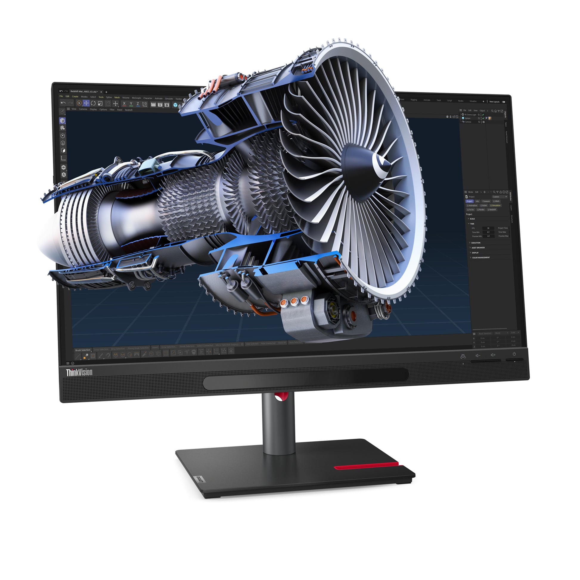 Lenovo ThinkVision – Monitor, 27" 4K UHD (3840 × 2160), IPS, USB-C, HDMI, DisplayPort