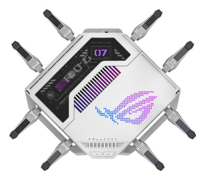 ASUS T-Be19000Ai WLAN-Router – Wi-Fi 7 (802.11be), Tri-Band (2,4/5/6 GHz), 2,5GbE, 10GbE, 7× LAN, 1× USB 3.2 G